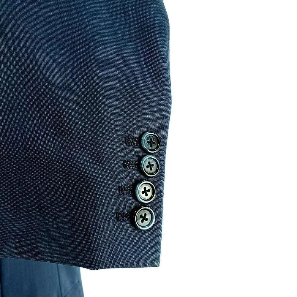 Hickey Freeman‎ Barney's New York Wool 2 Button Bla